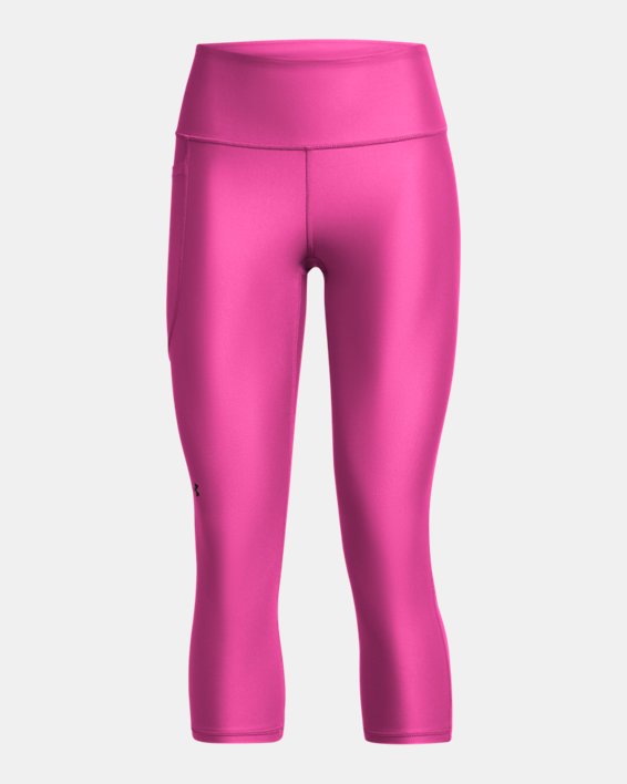 Women's HeatGear® No-Slip Waistband Capris, Pink, pdpMainDesktop image number 4